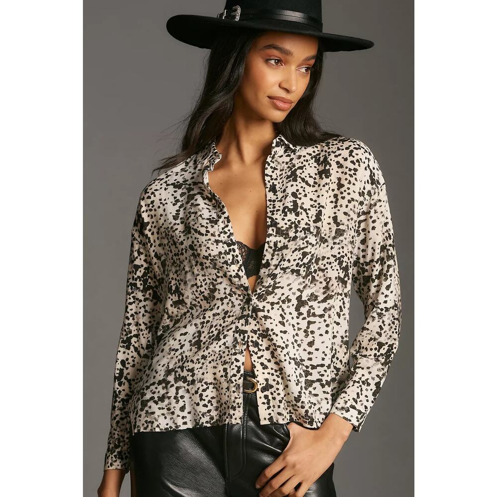 nwt ANTHROPOLOGIE CLOTH & STONE sz XL Relaxed Buttondown